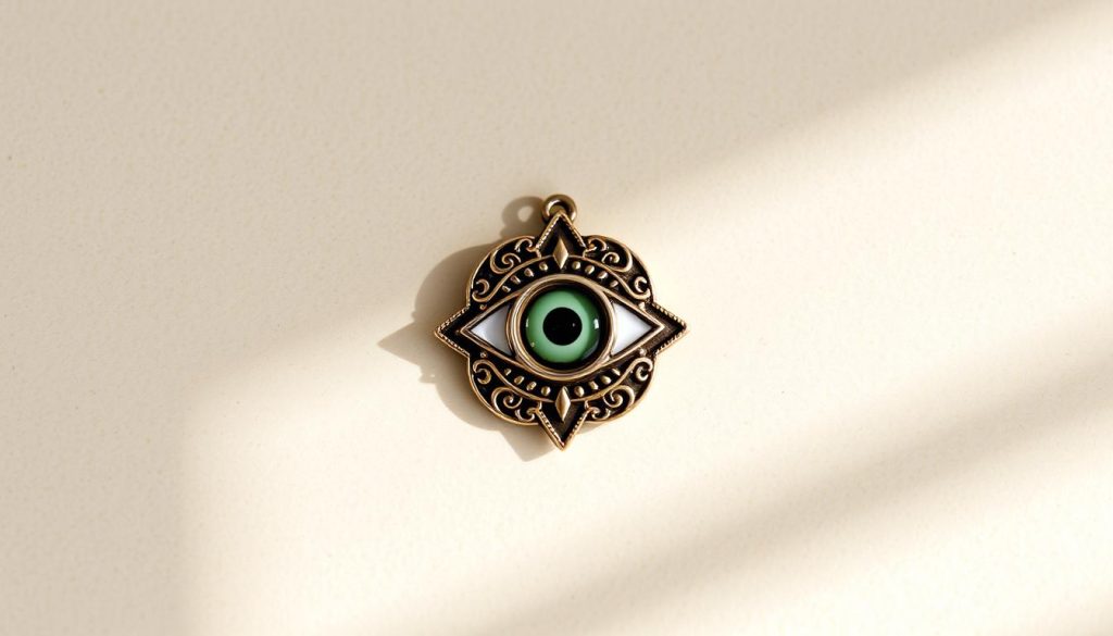 A delicate, intricate Turkish eye-shaped charm rests gracefully on a neutral-toned background. The charm's detailed design features an ornate border surrounding a captivating central eye motif, rendered in a rich, jewel-toned palette. Soft, diffused lighting casts gentle shadows, highlighting the charm's dimensional qualities and creating an air of tranquility. The overall composition conveys a sense of timeless elegance and cultural significance, setting the stage for the article's focus on maintaining the beauty and integrity of this iconic accessory. A delicate, intricate Turkish eye-shaped charm rests gracefully on a neutral-toned background. The charm's detailed design features an ornate border surrounding a captivating central eye motif, rendered in a rich, jewel-toned palette. Soft, diffused lighting casts gentle shadows, highlighting the charm's dimensional qualities and creating an air of tranquility. The overall composition conveys a sense of timeless elegance and cultural significance, setting the stage for the article's focus on maintaining the beauty and integrity of this iconic accessory.