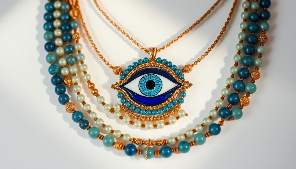 collar de ojo turco por capas