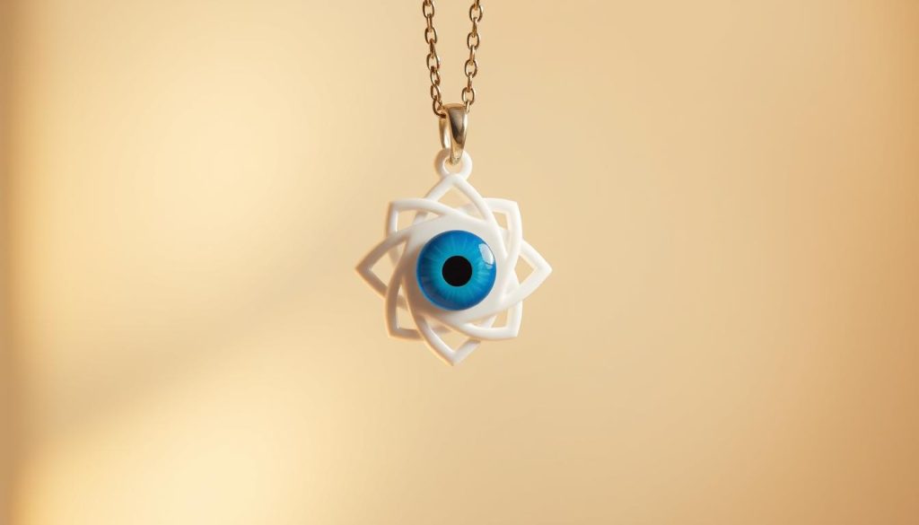 collar ojo turco blanco