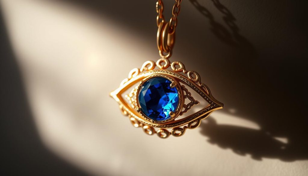 collar ojo turco zafiro