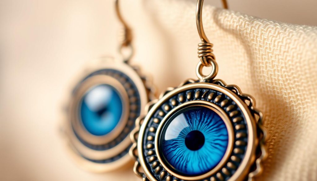 pendientes huggie ojo turco