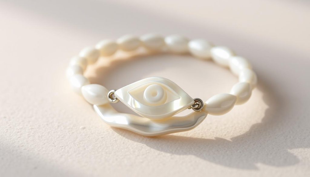 pulsera ojo turco nácar